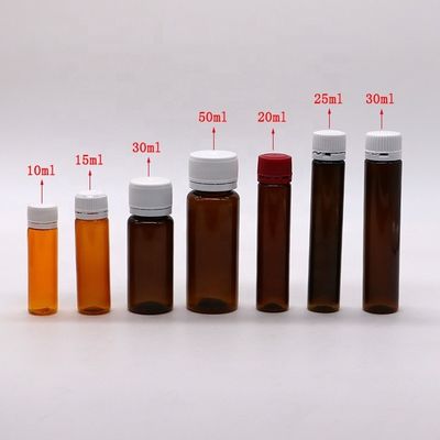 Materiale del corpo PET Bottiglia di liquido di plastica da 50 ml per imballaggi medici e liquidi orali