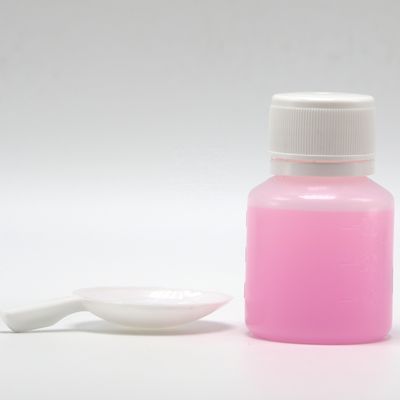 Bottiglia di plastica trasparente in PE per la misurazione della medicina liquida 30 ml di capacità e cucchiaio