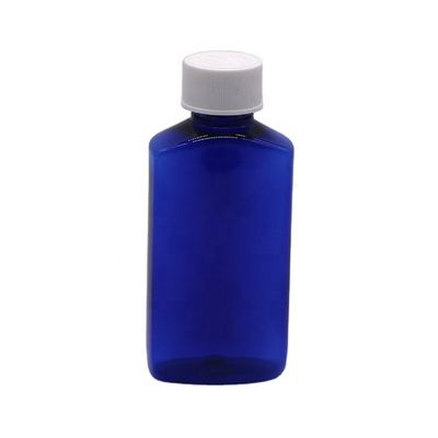 Materiale di base PET 120ML Quadrato Seroop per tosse sterile Bottiglia per liquidi orali Capo di sicurezza per bambini