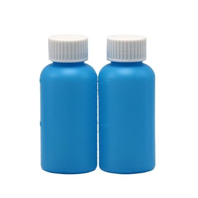 100 ml PET Ambror/Azurro Acero Sciroppo per la tosse Bottiglia per liquidi orali con tappo CRC e sigillo termico