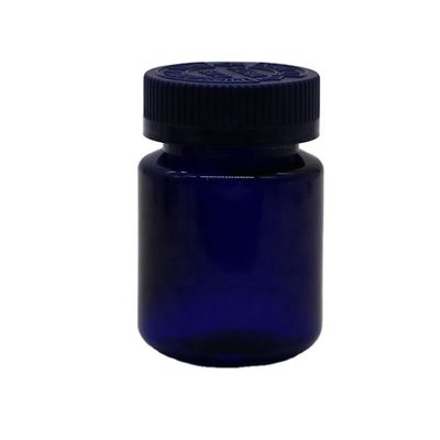 Bottiglia di pillole in PET da 120 ml con tappo di sicurezza da spingere verso il basso e girare Contenitore flaconcino farmacia