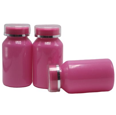 Collare in PET di taglia personalizzata Bottiglia di plastica luminosa da 120 ml con tappo PS a due strati