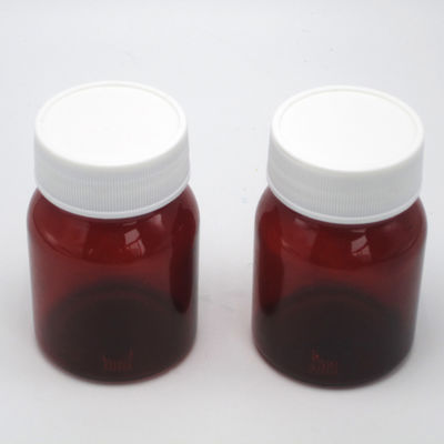 Imballaggio di pillole da viaggio Bottone di pillole di plastica portatili vuote da 50 ml con tappo a vite bianco