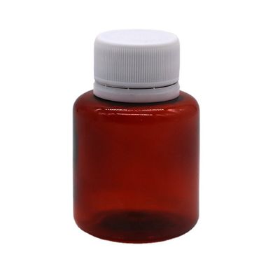 70 ml di PET Ambrato Sciroppo per tosse di acero Bottiglia per liquidi orali con tappo di sicurezza e sigillo termico