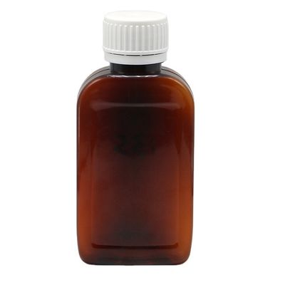 100cc PET Amber/Orange Maple Cough Syrup Bottle con cappuccio CRC e sigillo termico