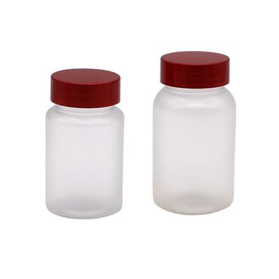 Contenitori di capsule di pillole in 90 ml di PET con finitura ghiacciata e tappo a vite