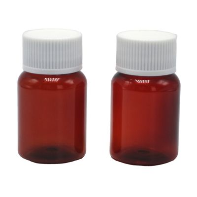 40ml/1.3oz Ambrato PET Pillola Capsula Bottiglia di olio di pesce con tappo a vite in argento di alluminio