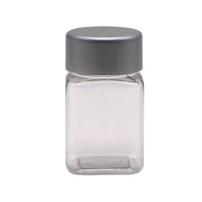 Bottiglie quadrate in PET di 60 ml con tappo a vite di plastica per compresse