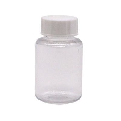Bottiglia di plastica PET trasparente da 25 ml per conservare le compresse in modo sicuro e protetto