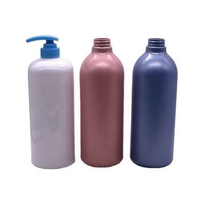 Pompa tipo cappuccio bottiglie rotonde di 1000 ml di capacità per lavaggio del corpo con lozione a colori personalizzata