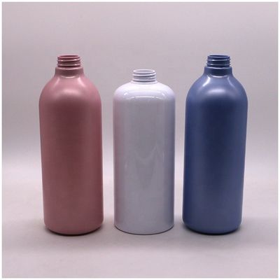 Pompa tipo cappuccio bottiglie rotonde di 1000 ml di capacità per lavaggio del corpo con lozione a colori personalizzata