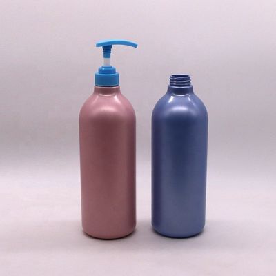 Pompa tipo cappuccio bottiglie rotonde di 1000 ml di capacità per lavaggio del corpo con lozione a colori personalizzata