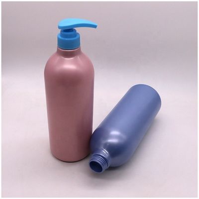 Pompa tipo cappuccio bottiglie rotonde di 1000 ml di capacità per lavaggio del corpo con lozione a colori personalizzata
