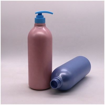 Pompa tipo cappuccio bottiglie rotonde di 1000 ml di capacità per lavaggio del corpo con lozione a colori personalizzata