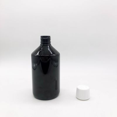 Materiale del colletto in PET Medicina liquida Contenitore di integratori di vitamine con tappo a prova di bambini