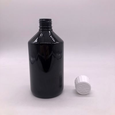 Materiale del colletto in PET Medicina liquida Contenitore di integratori di vitamine con tappo a prova di bambini