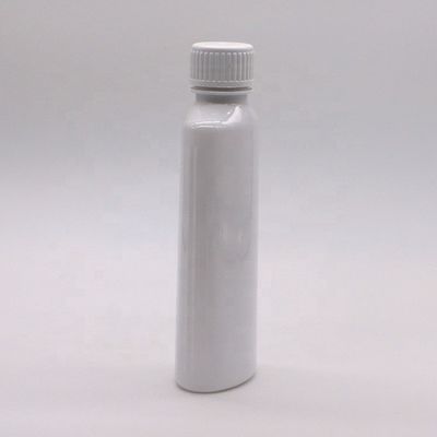 Bottiglia di lavaggio della bocca in PET stampata su misura 200 ml con tappo bianco e tappo stampato