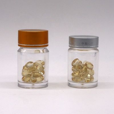 Farmacia Farmacia compresse contenitore 30 ml doppio strato PS Bottiglia di plastica con coperchio in alluminio