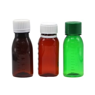 Cappuccio a prova di manomissione PET 2OZ 60ml Bottiglia di sciroppo per la tosse per il contenitore di stoccaggio lubrificante per olio