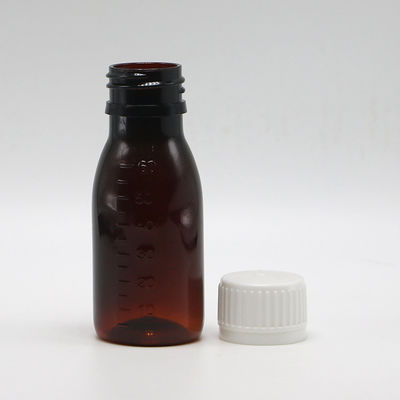 Cappuccio a prova di manomissione PET 2OZ 60ml Bottiglia di sciroppo per la tosse per il contenitore di stoccaggio lubrificante per olio
