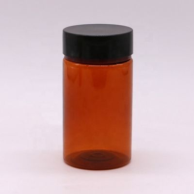 Bottiglia per pillole in plastica su misura da 120 ml con tappi a vite