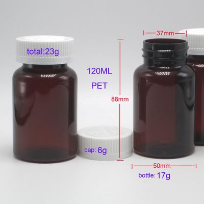 Conservare in modo sicuro i supplementi con 120 ml di 4 oz di compresse di ambra traslucide e tappo