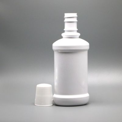 Bottiglia di lavaggio della bocca in plastica in PET a collo lungo 250 ml per imballaggio bianco vuoto