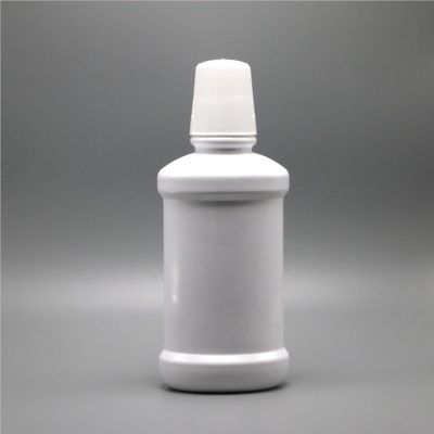 Bottiglia di lavaggio della bocca in plastica in PET a collo lungo 250 ml per imballaggio bianco vuoto