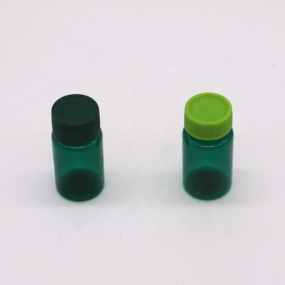 20ML/CC flaconcini trasparenti di plastica in PET con tappi a colori personalizzati e di forma rotonda