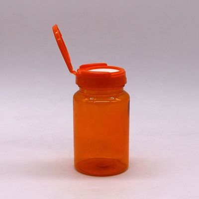 Bottiglia di capsule a colori personalizzati in PET da 150 ml con tappo a doppio battito Bottiglia di medicinali biodegradabili