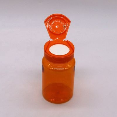 Bottiglia di capsule a colori personalizzati in PET da 150 ml con tappo a doppio battito Bottiglia di medicinali biodegradabili
