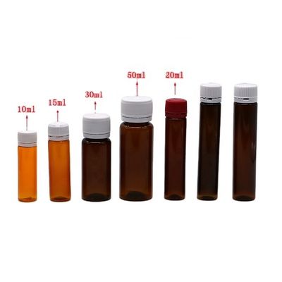 Proof Tamper 10ml/15ml/20ml/30ml/50ml Bottiglia di plastica medica orale per supplemento liquido