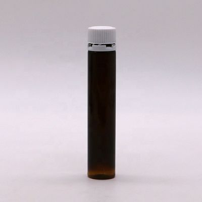 Grado alimentare 25ml/25cc Slim Smooth Amber/Coffee Bottiglia di plastica per liquidi orali con tappo a prova di manomissione