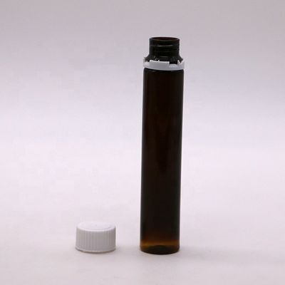 Grado alimentare 25ml/25cc Slim Smooth Amber/Coffee Bottiglia di plastica per liquidi orali con tappo a prova di manomissione