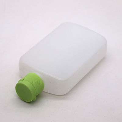 Bottiglia cosmetica piatta quadrata in HDPE da 120 ml con colore personalizzato e coperchio a spirale