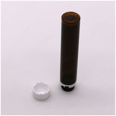 20ML/20CC Bottiglia di liquido orale in plastica di ambra liscia e magra con tappo a prova di manomissione per la medicina liquida