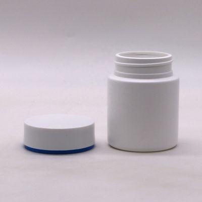Bottiglia di medicinali in plastica HDPE da 100 ml Bottone rotondo retto per compresse