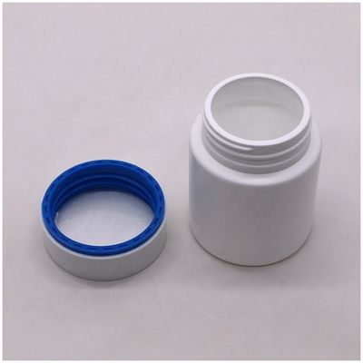 Bottiglia di medicinali in plastica HDPE da 100 ml Bottone rotondo retto per compresse