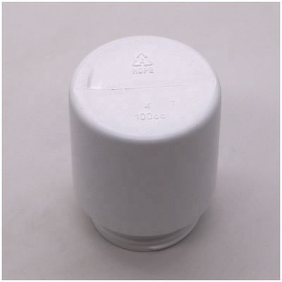 Bottiglia di medicinali in plastica HDPE da 100 ml Bottone rotondo retto per compresse