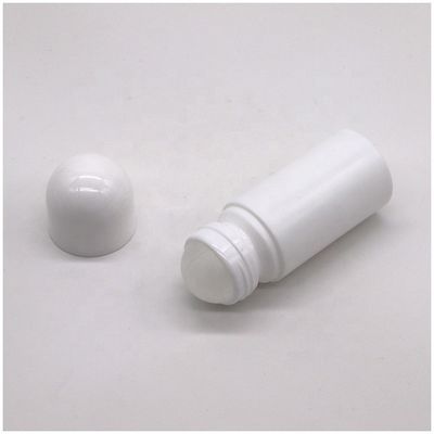 50 ml/50cc di HDPE bianco di plastica rotolo su bottiglia di forma rotonda per altri prodotti cosmetici essenziali