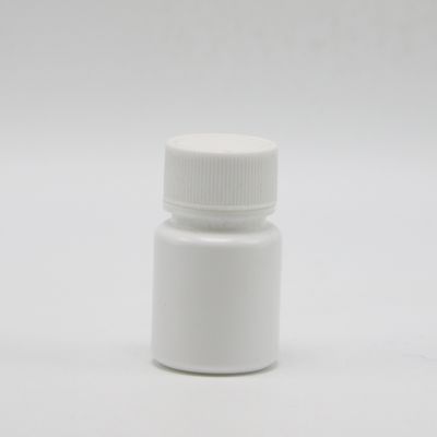 HDPE di forma rotonda 20 ml Bottiglia vuota di plastica bianca per la conservazione del liquido di campione di polvere chimica