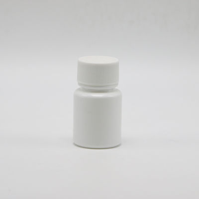 HDPE di forma rotonda 20 ml Bottiglia vuota di plastica bianca per la conservazione del liquido di campione di polvere chimica