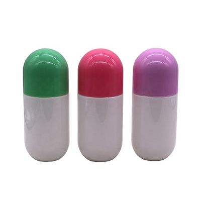 250 ml/8 oz PET Bottiglia di plastica alimentare a forma di capsula luminosa con tappo a vite e sigillo termico