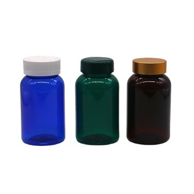 Bottiglia di plastica con tappo dorato di lusso per olio di pesce/capsula/pillola/miele