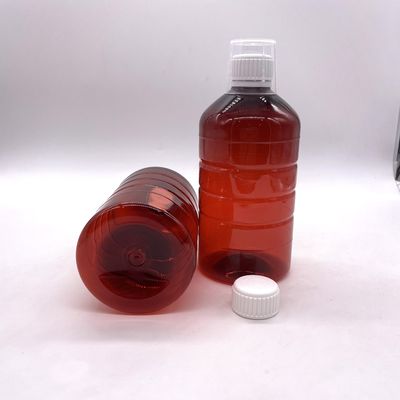 Bottiglia di cilindro in plastica PET da 500cc per integratori di liquidi per la medicina 500ml/16.9oz Forma rotonda