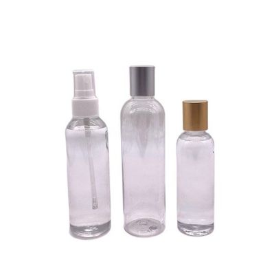 Stampa a schermo Bottiglia in PET 120 ml Bottiglie di plastica Spray Bottiglie Alcol Contenitore colore personalizzato