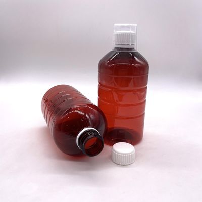 Bottiglia di cilindro in plastica PET da 500cc per integratori di liquidi per la medicina 500ml/16.9oz Forma rotonda