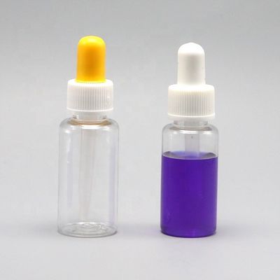 15 ml Bottiglia per gocciolante di plastica in PET a forma rotonda con tappo per gocciolante personalizzato in tubo di grado medico