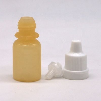 LDPE Plastica Bianca Vuota Squeezable Eye Liquid Dropper Bottle con tappi a prova di manomissione 10mL