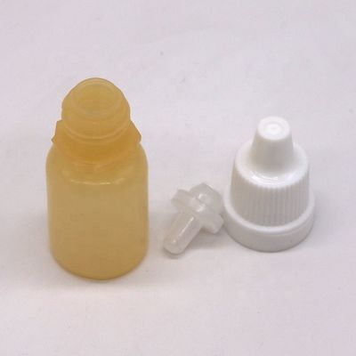 LDPE Plastica Bianca Vuota Squeezable Eye Liquid Dropper Bottle con tappi a prova di manomissione 10mL